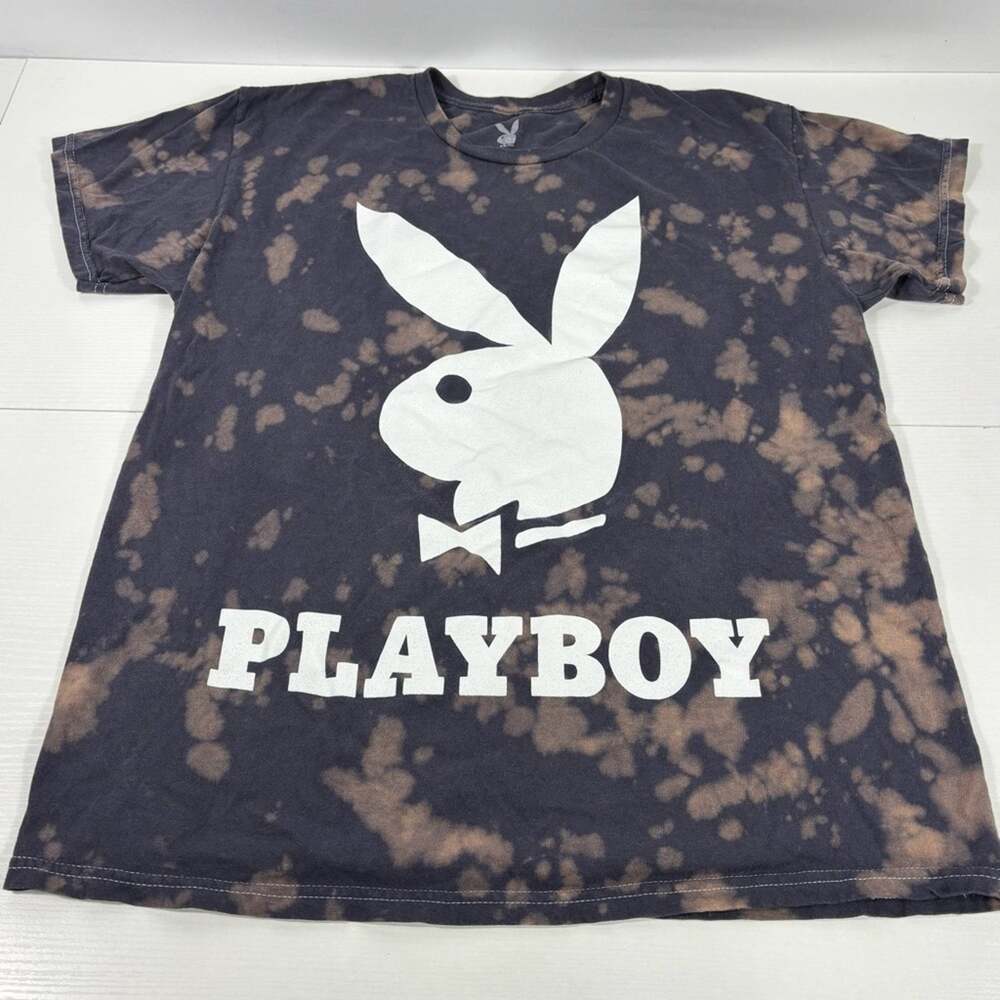 LAST CHANCE!!! PLAYBOY Black and Tan Graphic Tee Size Large EE0587